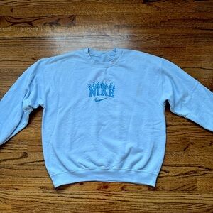 Nike embroidered crewneck, light blue